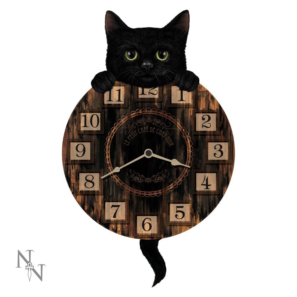 Nemesis Now - Kitten tickin' Horloge murale - Marron/Noir